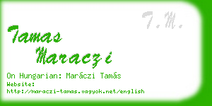 tamas maraczi business card